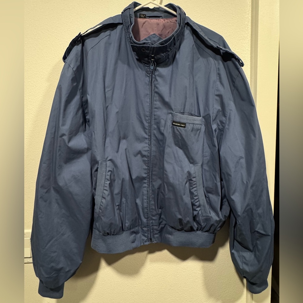 Members Only Blue Military Field Jacket